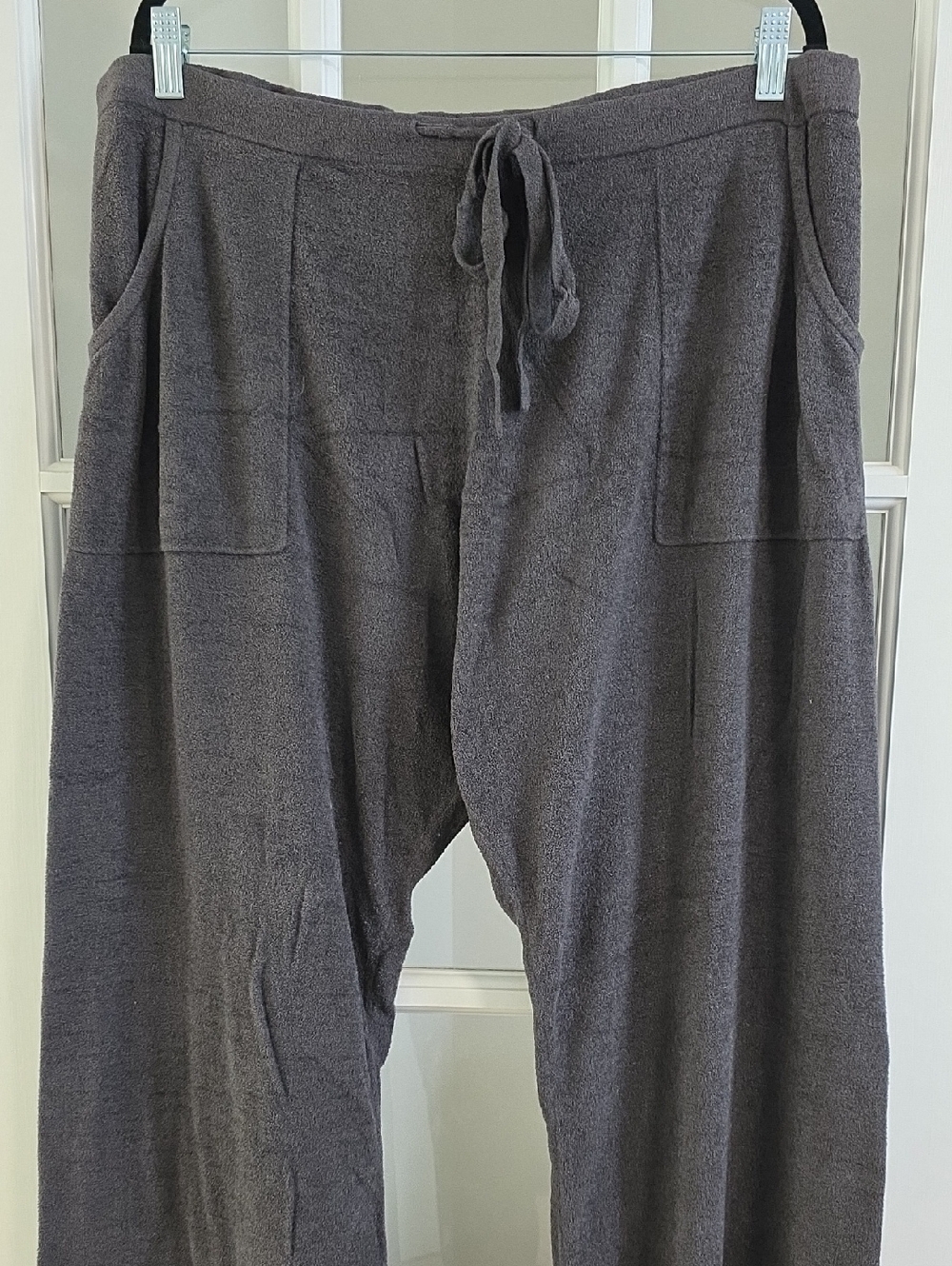 Barefoot Dreams Cozychic Ultra Lite Knit Lounge Pants - Charcoal Wide Leg 2X